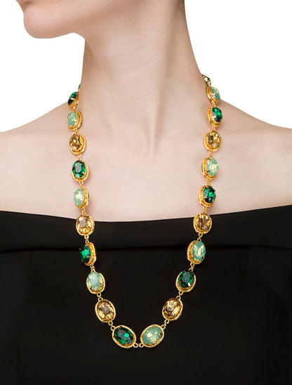 Jade Emerald Oval Neckpiece