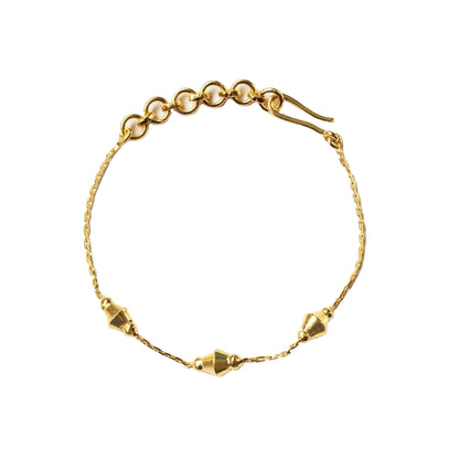 Gold-Plated Bead Cone Bracelet