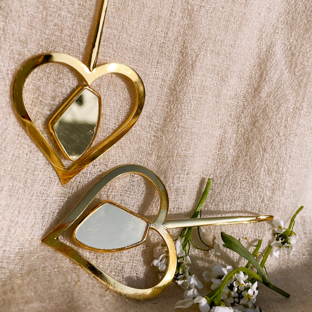 Galactic Cut Gold-plated Amour Earrings