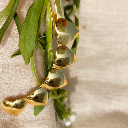 Gold  Blossoming Heart Earcuff