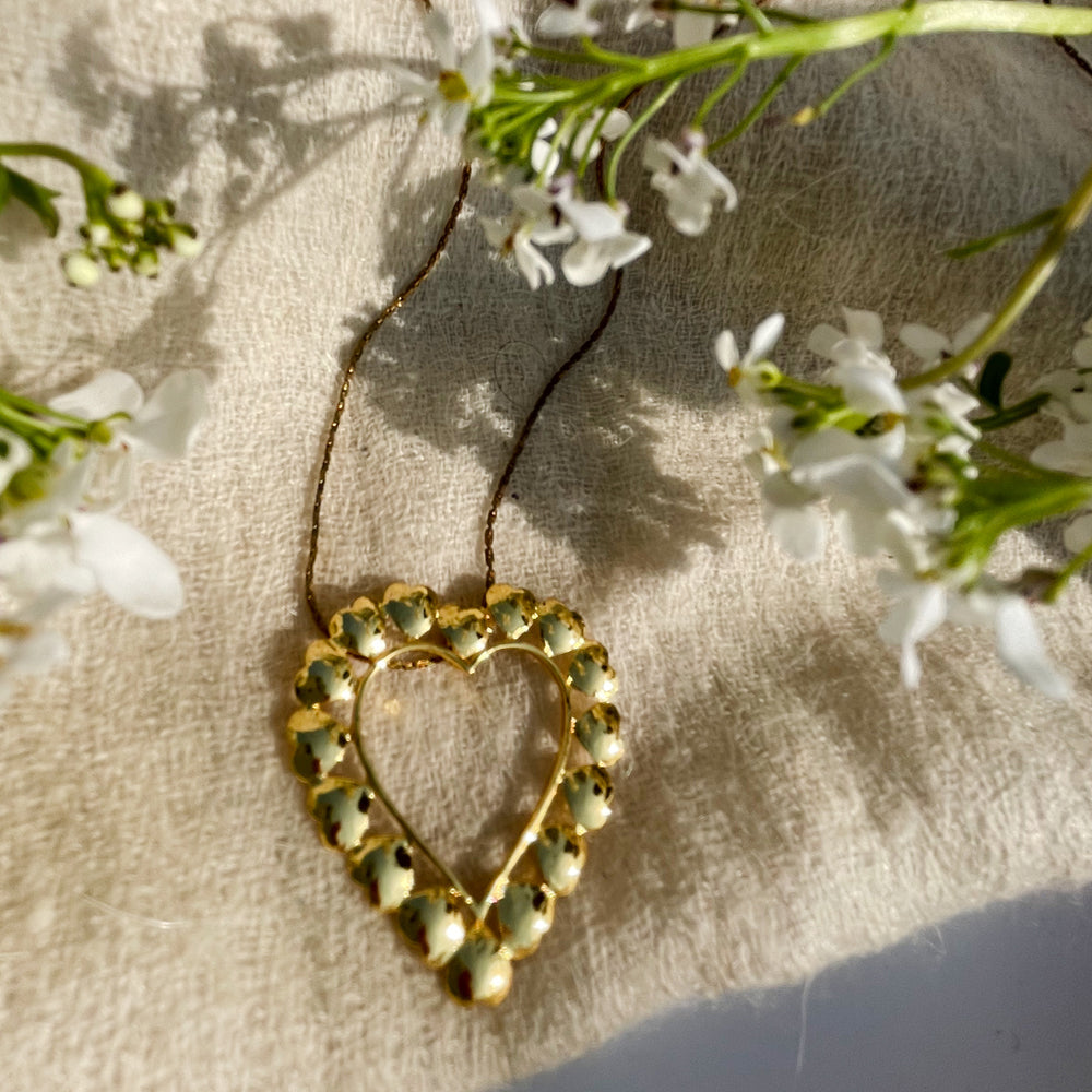 22K GOLD PLATED HEART Long Neckpieces