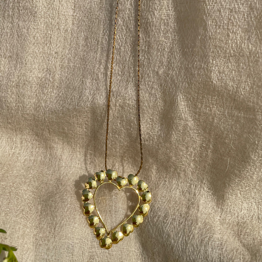 22K GOLD PLATED HEART Long Neckpieces