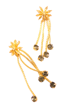 Smoke Gold Rush Tassel Earrings