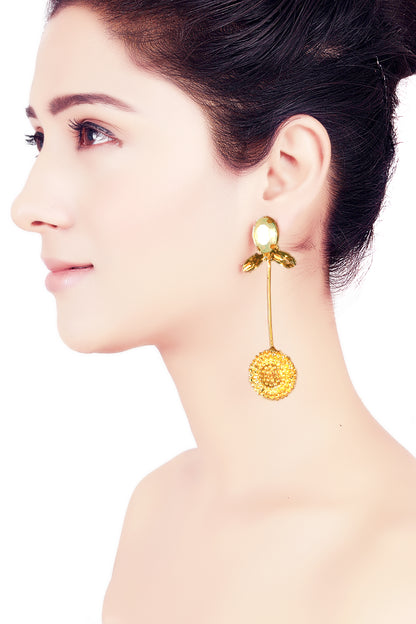 Sunflower Benz Earrings