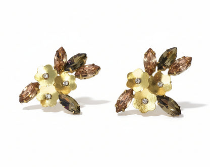 Topaz Rose Flower Cufflinks