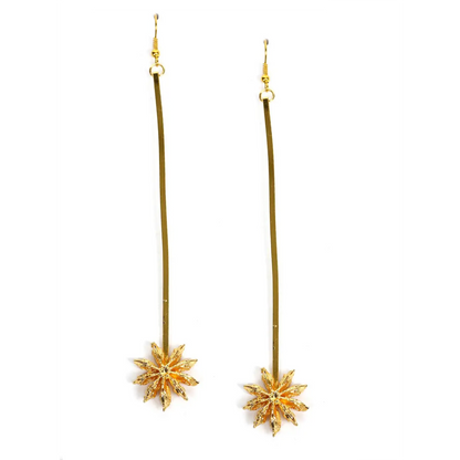 Star Anise Fish Hook Earrings