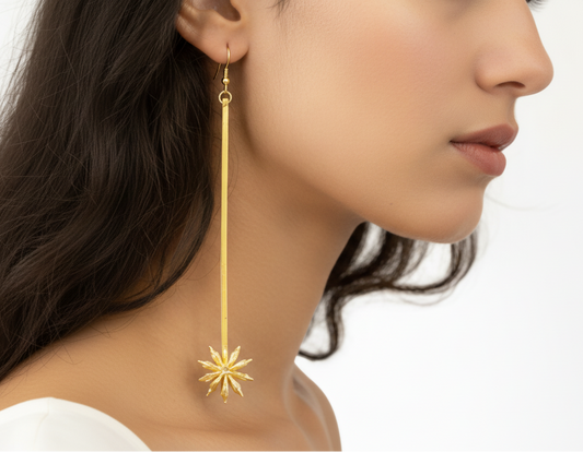 Star Anise Stick Earrings