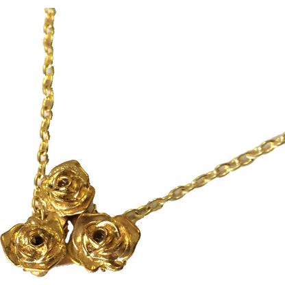 22K Gold Rose Pendant