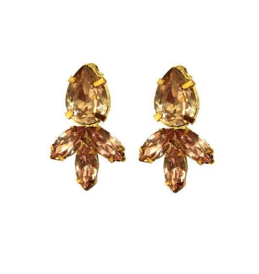 Gold finish Blush Pink Earrings