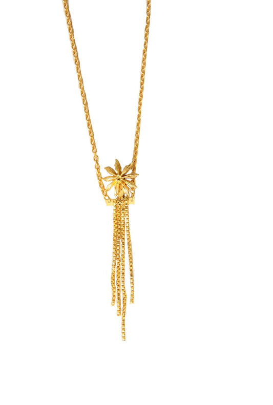 Goldplated Star Anise Tassel Longneckpiece