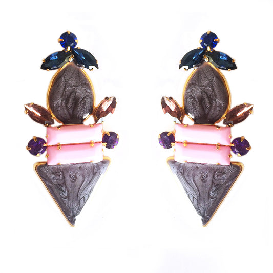 Geometrical Glaze Earrings