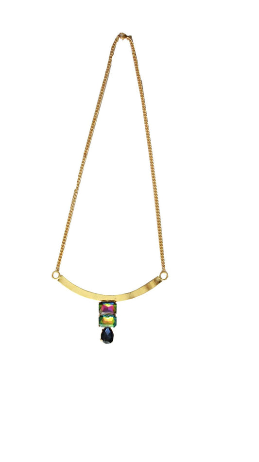 Multicolor Gold Kristey Neckpiece