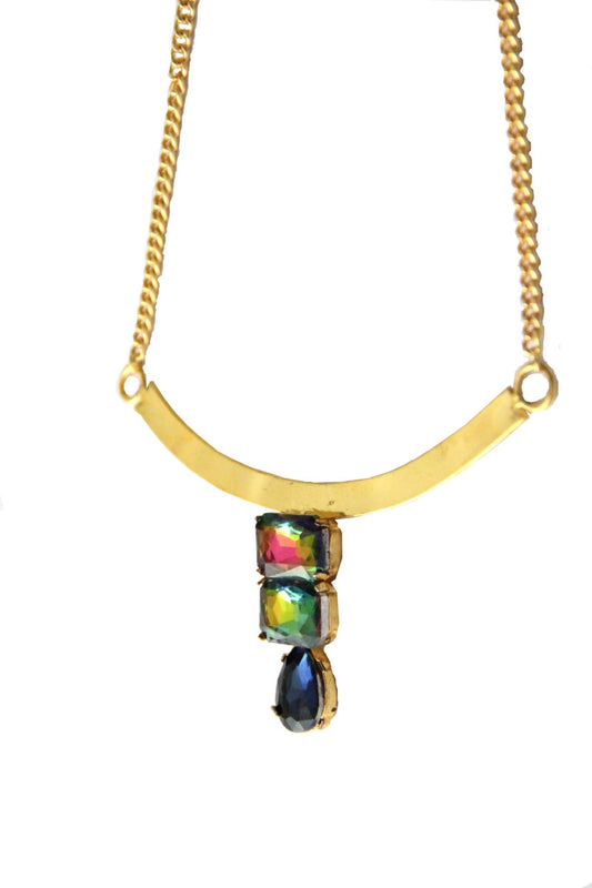 Multicolor Gold Kristey Neckpiece