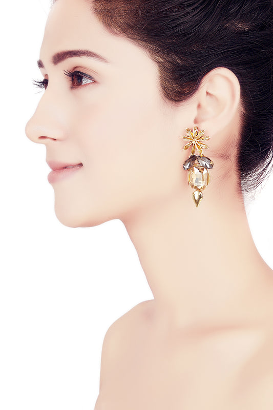 Star Anise Gold Earrings