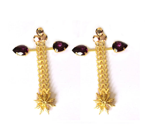 Ananya Star Anise Lilac Petal Pop Earrings