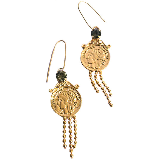 Smoke Coin Earrings