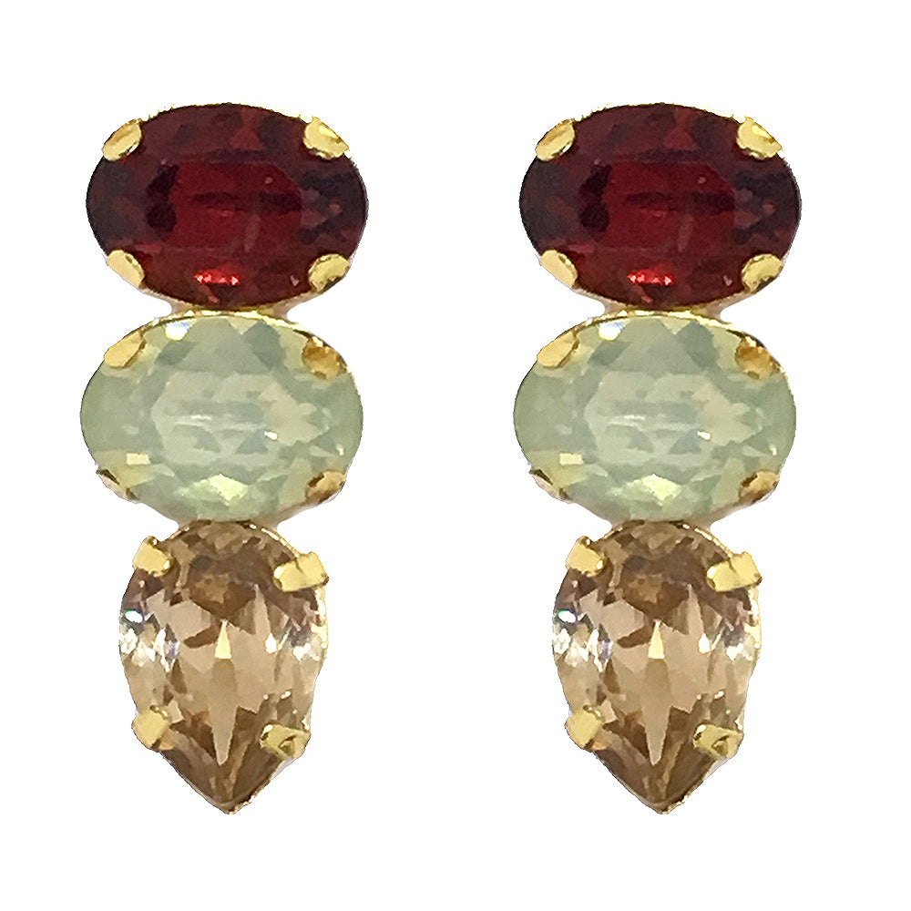 Stone Stacked Earrings