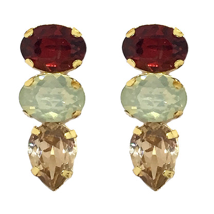 Stone Stacked Earrings