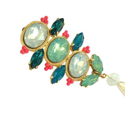 Spring Poppers Topaz Tassel Earrings