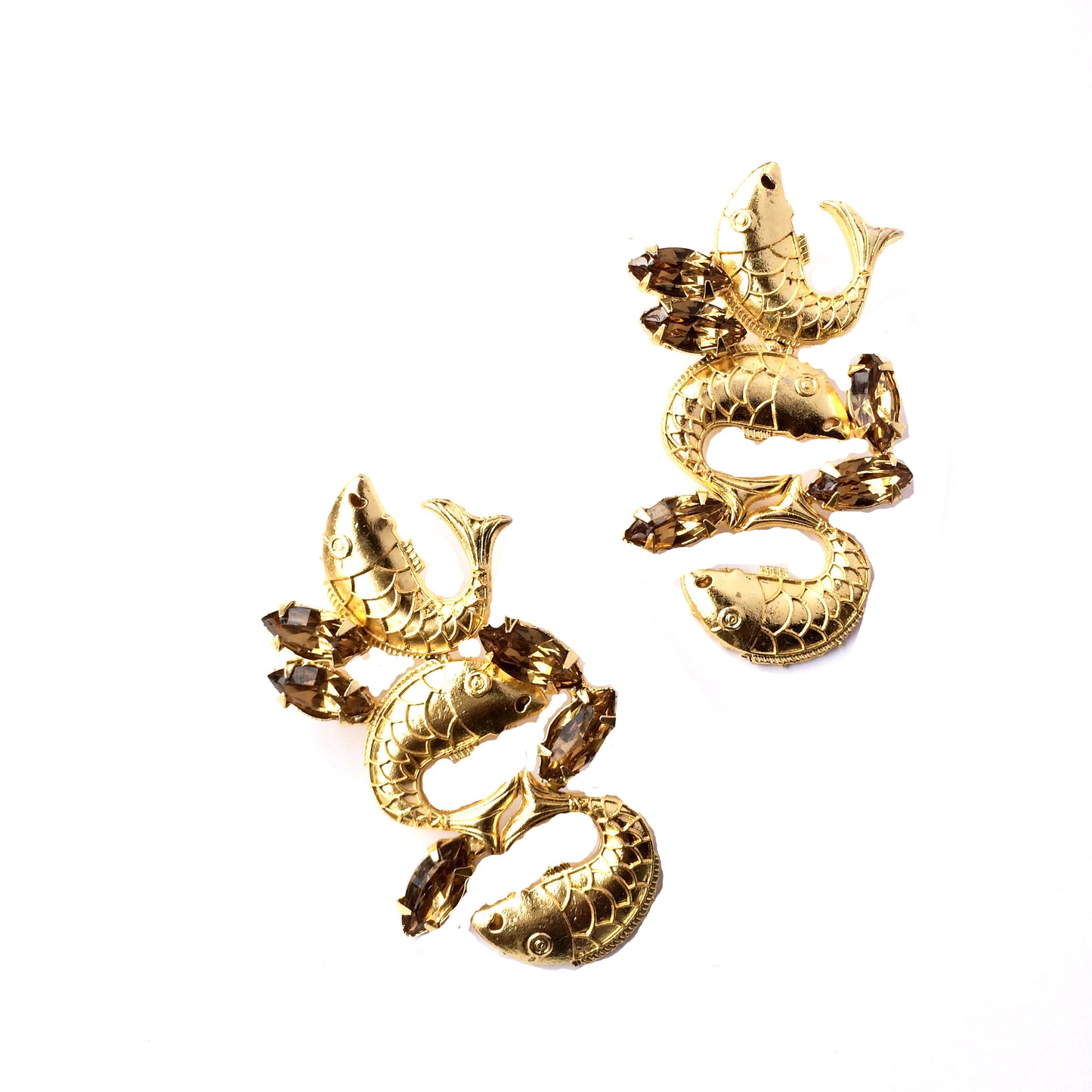 Goldplated Here 'n' There Fish Earrings