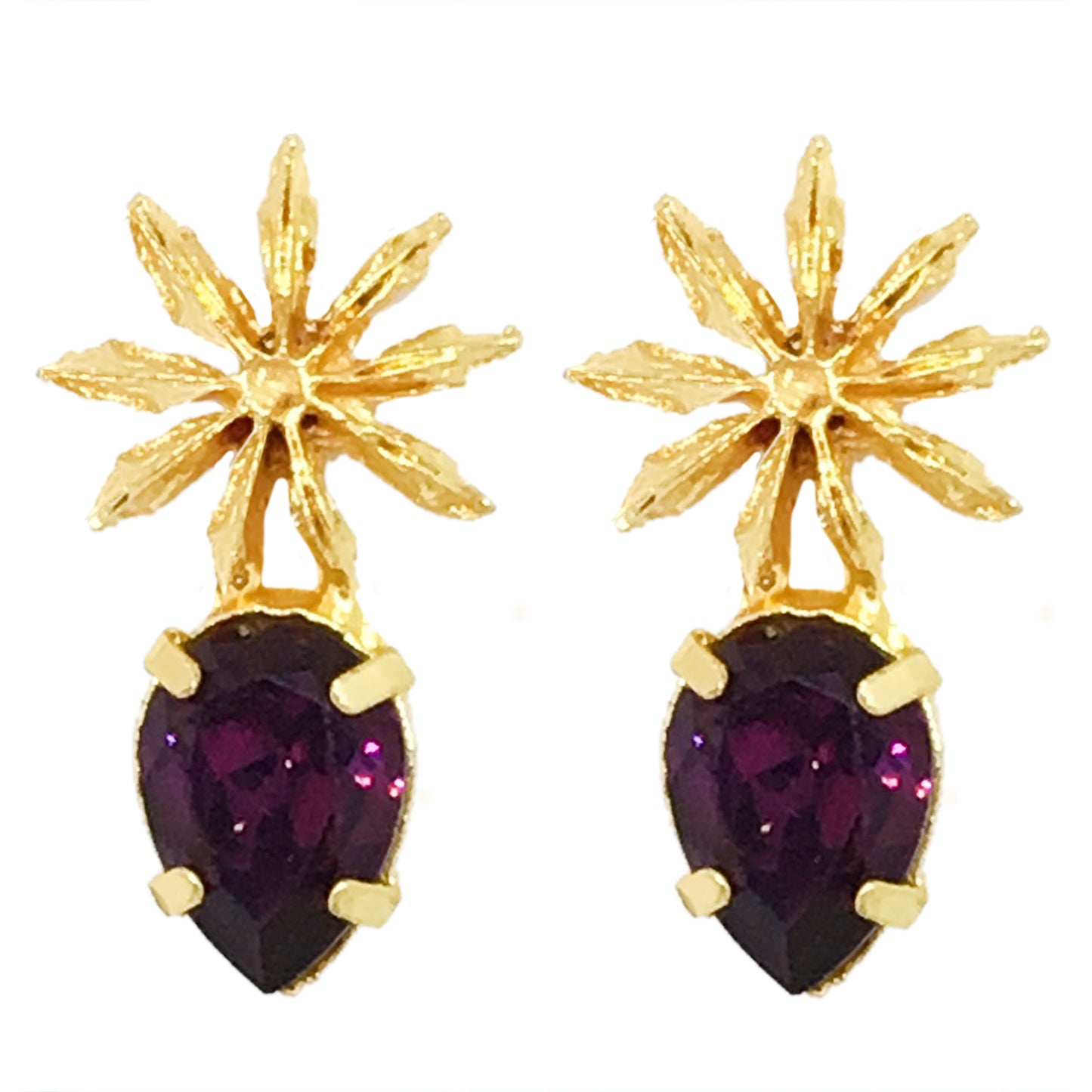 Star Anise Voilet Earrings