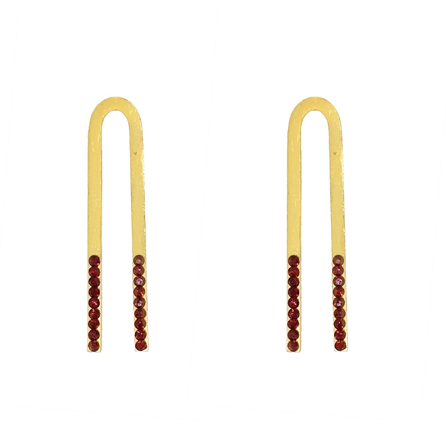 Jamie Red Horse Shoe Earrings