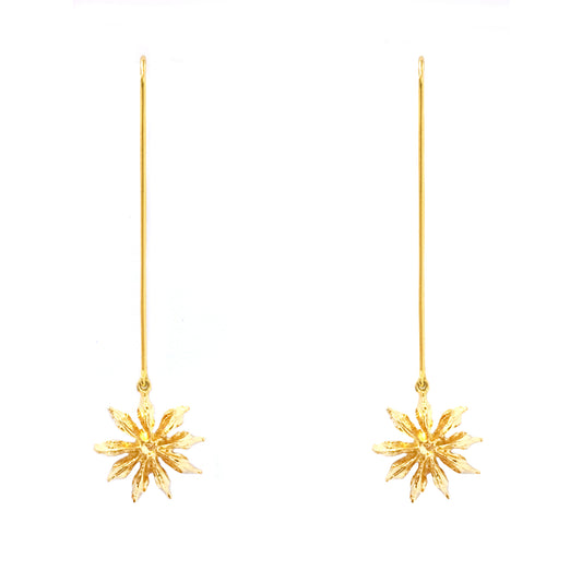 22K Goldplated Stick Fish Hook Earrings