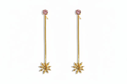 Julia Star Anise Peach Stick Earrings