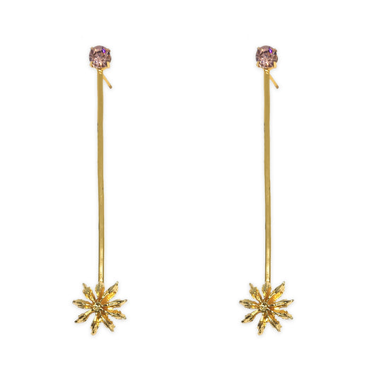 Julia Star Anise Peach Stick Earrings