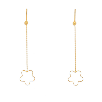 Gold Plated Flower Bell Earrings