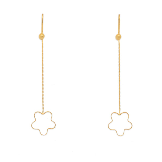 Gold Plated Flower Bell Earrings