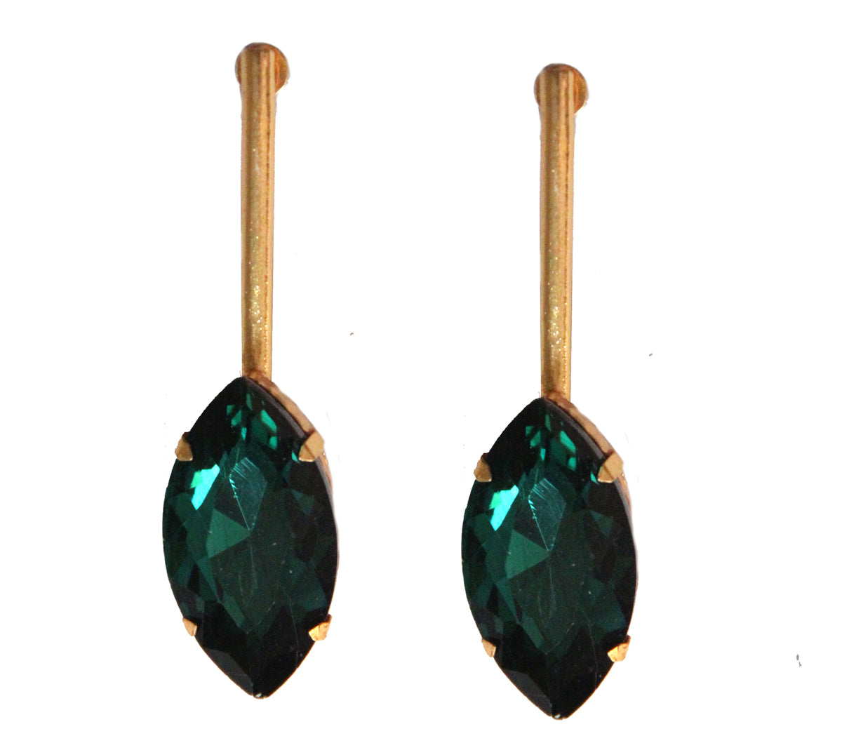 Green Gold Plated Tribe Earrings