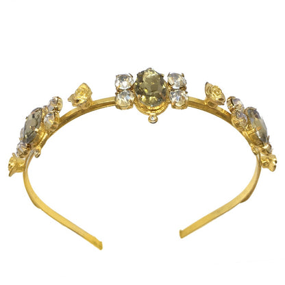 Goldplated Rose Fleur Topaz Golden Shadow Headband