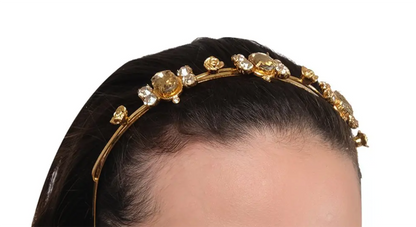 Goldplated Rose Fleur Topaz Golden Shadow Headband