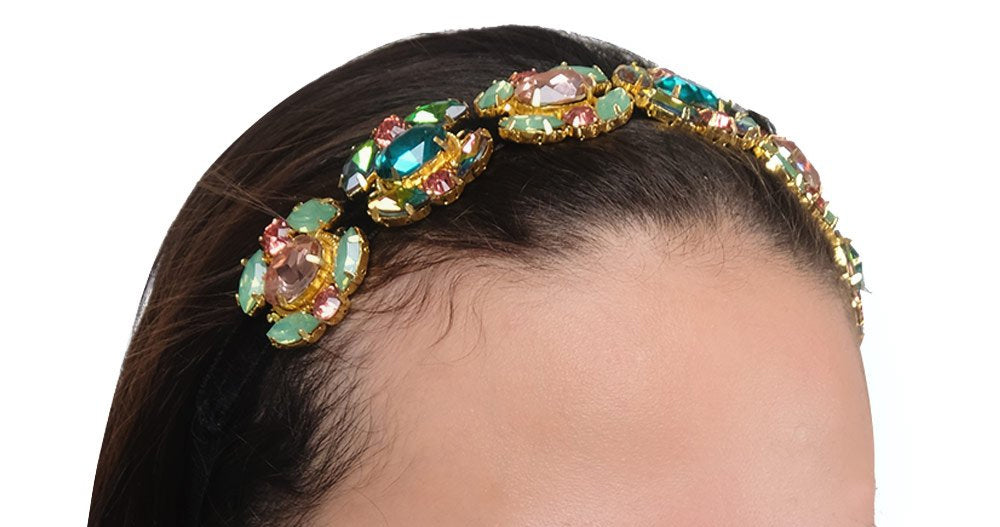 22K Goldplated Multi-colored Headband