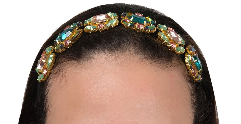 22K Goldplated Multi-colored Headband
