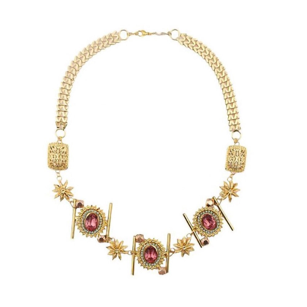 Into The Wild Gold-plated Multi-Colored Neckpiece