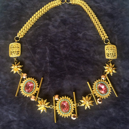 Into The Wild Gold-plated Multi-Colored Neckpiece