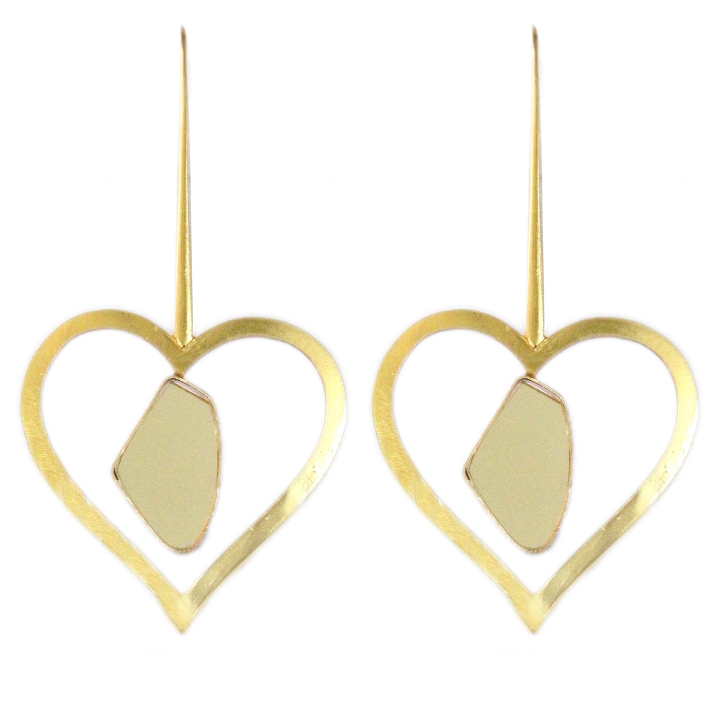 Galactic Cut Silver-plated Amour Earrings 