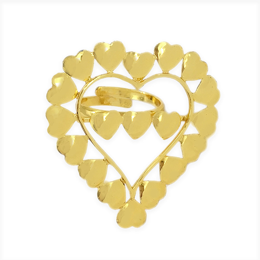 Gold-plated Blossoming Heart Ring