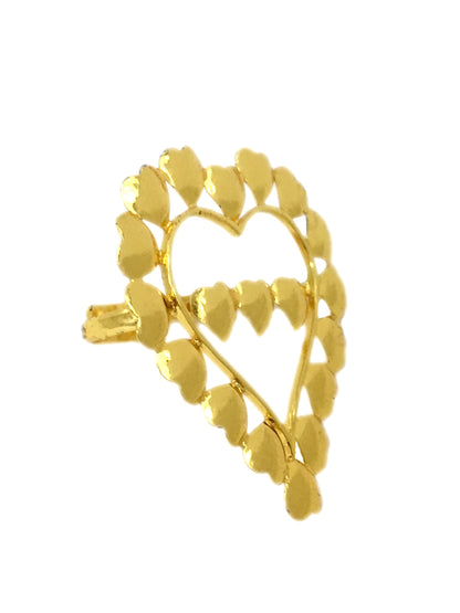 Gold-plated Blossoming Heart Ring