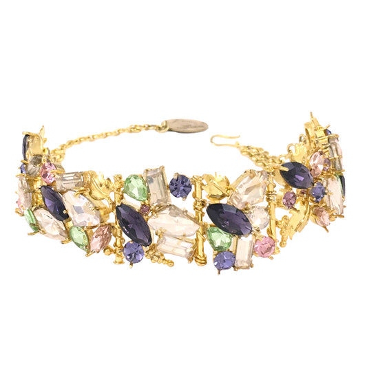 Gold-plated Inflorescence Flower Trellis Vinifera Choker