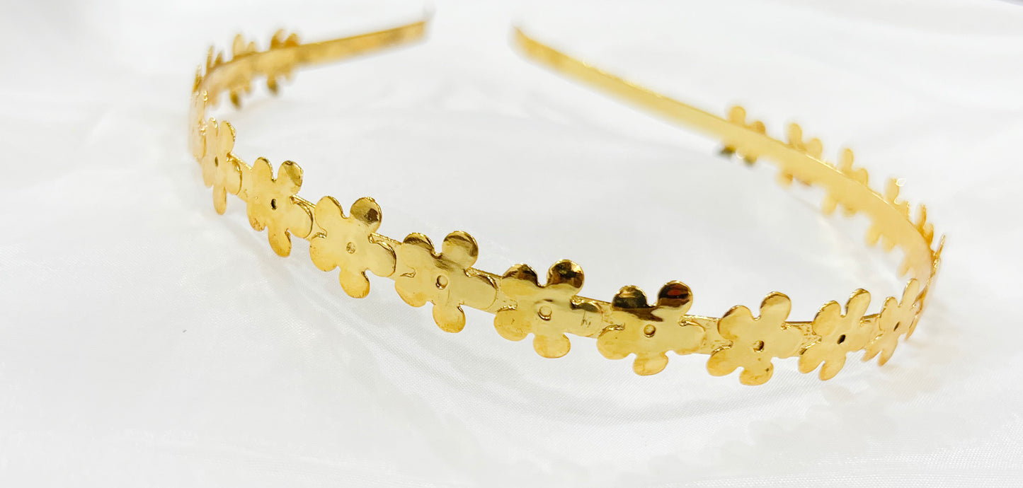 22k Gold Plated Flower Hairband
