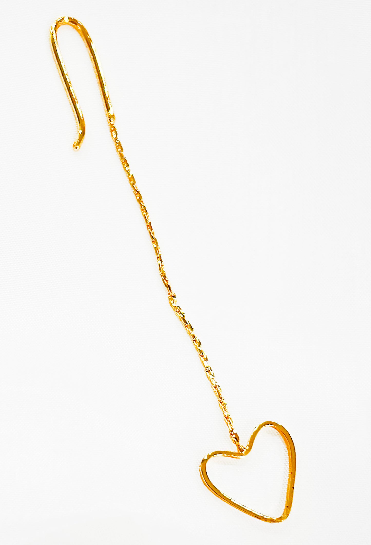 Gold Heart Drop Danglers