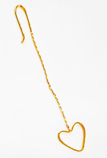 Gold Heart Drop Danglers