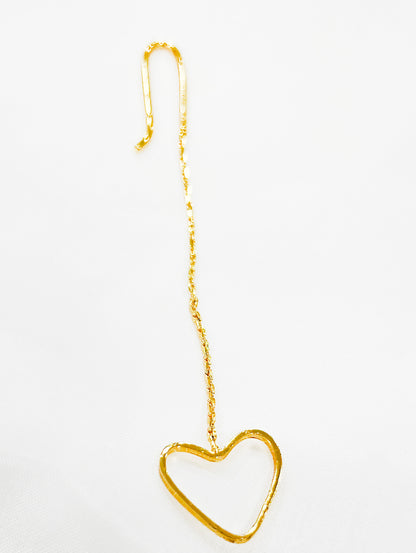 Gold Heart Drop Danglers