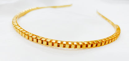 22k Gold Plated Block Hairband