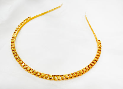 22k Gold Plated Block Hairband