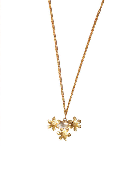 Gold Plated Jasmine Golden Shadow LongNeckpiece