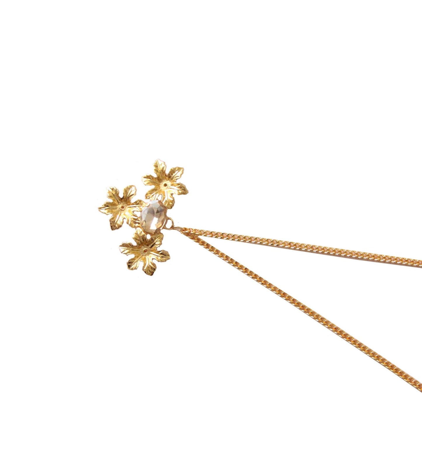 Gold Plated Jasmine Golden Shadow LongNeckpiece